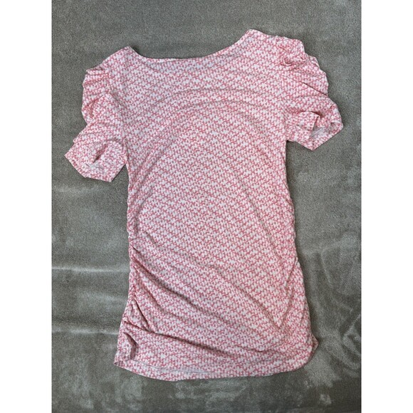 DKNY Printed Ruched Top Size Small - Picture 6 of 14